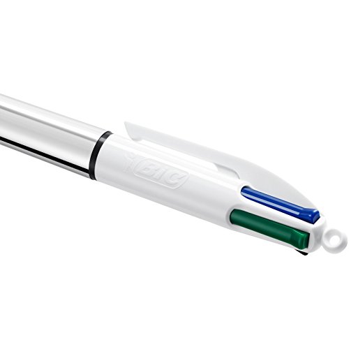 Stylo Bille - Bic - Shine - 4 Couleurs - Retractable - Rechargeable - Pointe Moyenne 1mm