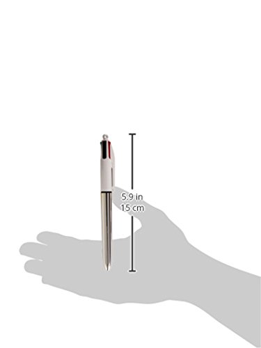 Stylo Bille - Bic - Shine - 4 Couleurs - Retractable - Rechargeable - Pointe Moyenne 1mm