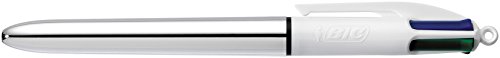 Stylo Bille - Bic - Shine - 4 Couleurs - Retractable - Rechargeable - Pointe Moyenne 1mm