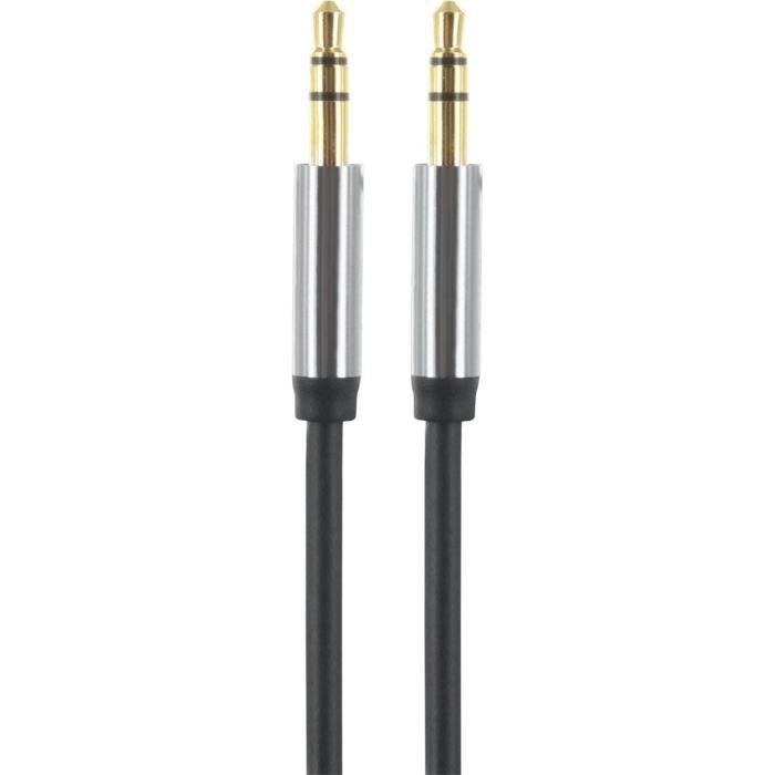 Bigben Connected Cable Audio Jack 3.5 / Jack 3.5 - Noir