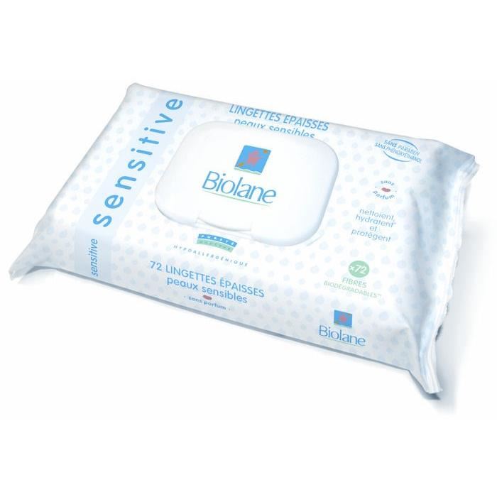 Biolane Lingettes Sensitive 72 Lingettes