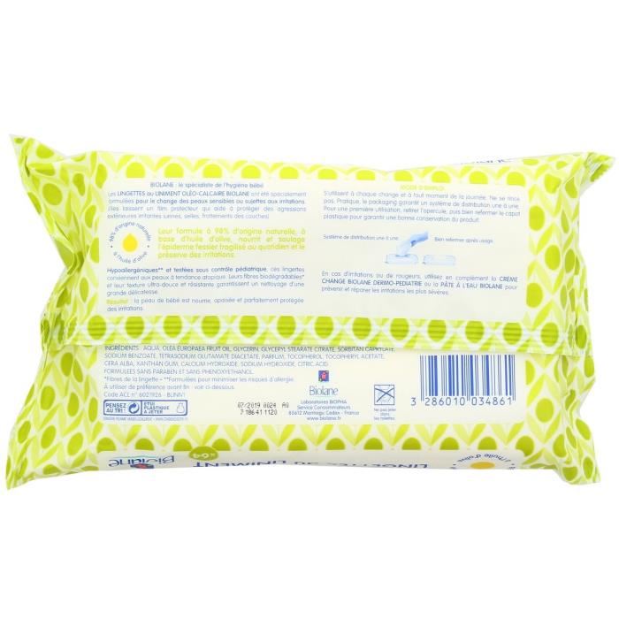 Biolane Lingettes au Liniment x 64