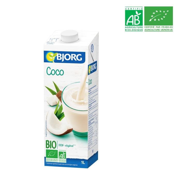 BJORG Boisson a base de lait de coco - Biologique - 1 L