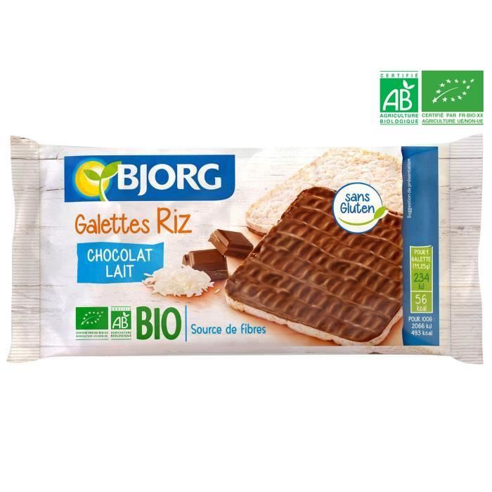 Bjorg - Galettes Riz Chocolat Lait Bio -...