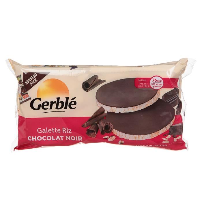 Gerble Galette De Riz Au Chocolat Noir Source De Magnesium - 130,4 G