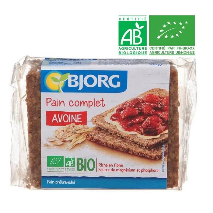 BJORG Pain Complet Avoine Bio - 500 g