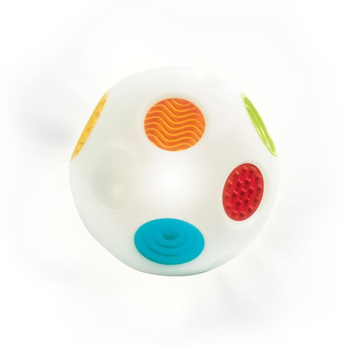 Jouet Interactif Pour Bebe - Infantino - Senso' Balle Sonore - 4 Melodies - 7 Couleurs Et Lumieres - 6 Textures