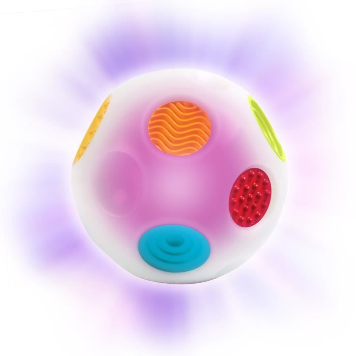 Jouet Interactif Pour Bebe - Infantino - Senso' Balle Sonore - 4 Melodies - 7 Couleurs Et Lumieres - 6 Textures