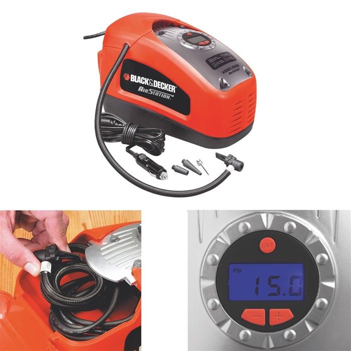 Gonfleur Compresseur Filaire Blackdecker Asi300 Qs 11 Bars160 Psi