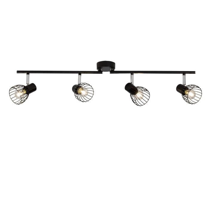 Plafonnier Brilliant Blacky Noir, 4 lumieres - - Interieur - Blacky - Delai de livraison moyen: 4 a 8 jours ouvres. Port gratuit France metropolitaine et Belgique des 100 ?.
