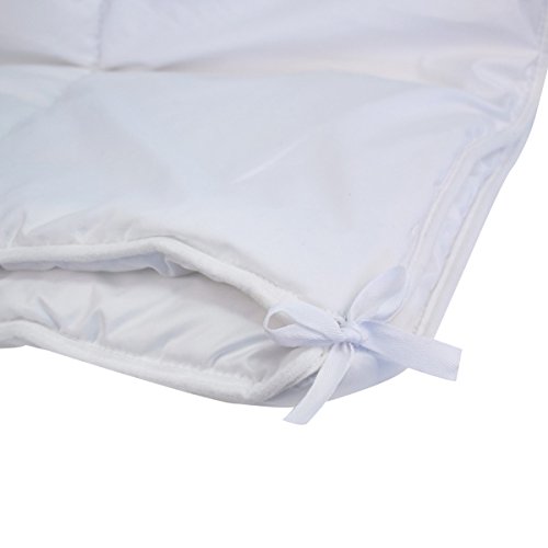 Couette Microfibre - 260 X 240 Cm - Bleu Calin - 4 Saisons - 410 G/m² - Blanc
