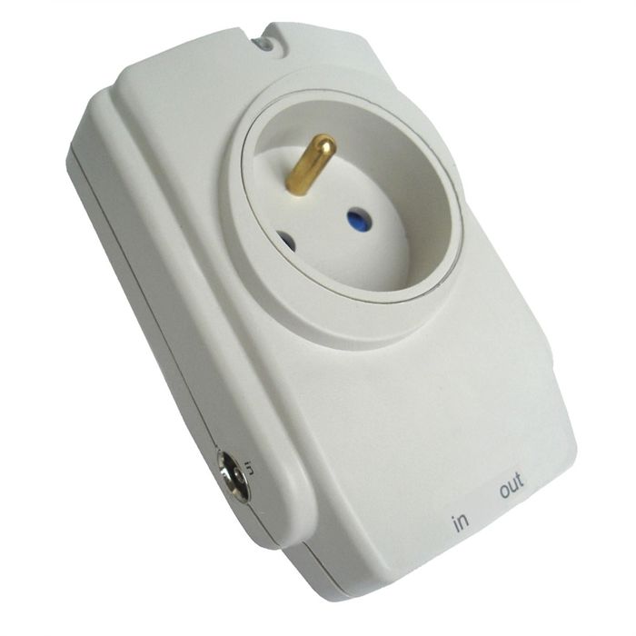 Bloc Parafoudre Zenitech 1 Prise Protection Telephone + Tv - Protection Complete 714j - Niveau De Protection 6kv