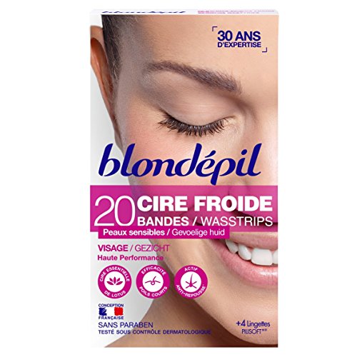 BLONDEPIL 20 bandes de cire froide Haute Performance Pour visage