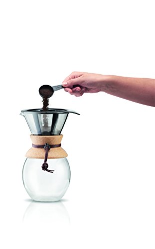 Bodum 11592-109 - Pour Over - Cafetiere Avec Filtre Inox A Maille Fine Finition Liege 0.5 L