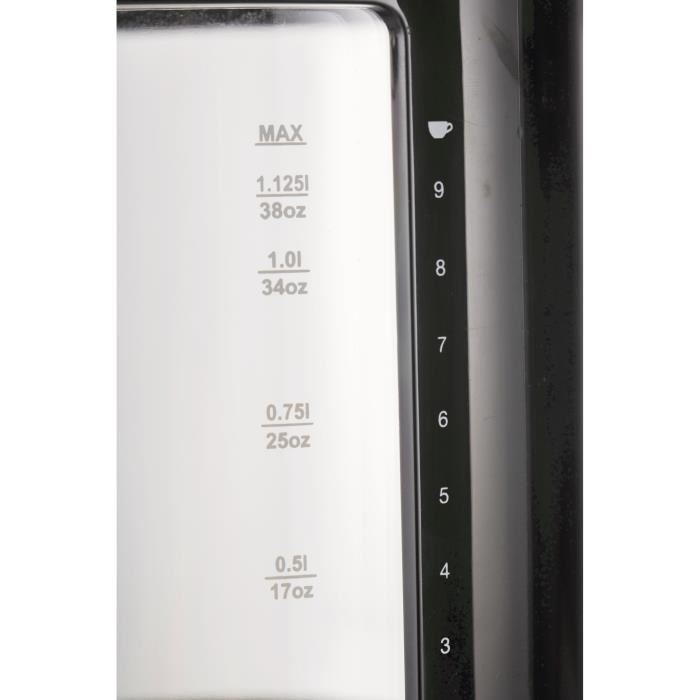 Bouilloire Electrique Double Paroi - Bodum - Bistro - 1500 W - 11 L - 5 Temperatures - Interieur En Verre - Noir
