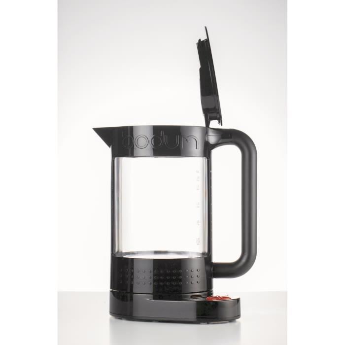 Bouilloire Electrique Double Paroi - Bodum - Bistro - 1500 W - 11 L - 5 Temperatures - Interieur En Verre - Noir