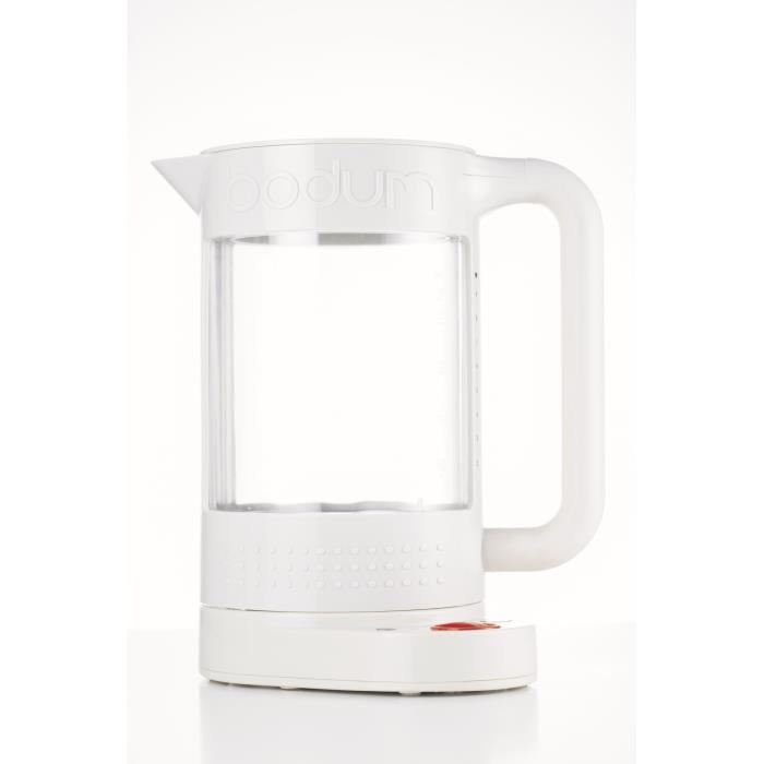 Bouilloire Electrique Double Paroi - Bodum - Bistro - 1500 W - 11 L - 5 Temperatures - Interieur En Verre - Blanc