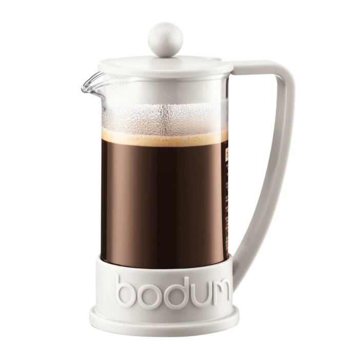 Cafetiere a Piston Brazil 3 tasses 35cl Blanc