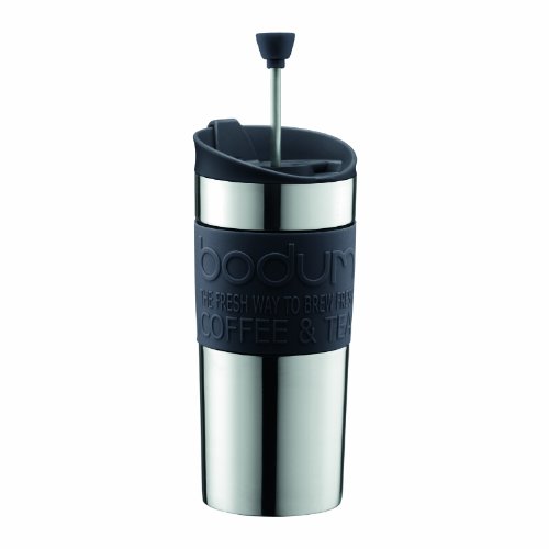 Mug Isotherme Bodum Travel Press Noir 35cl Double Paroi Inox