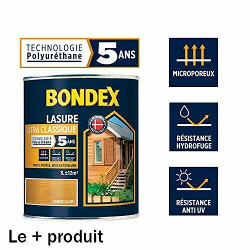 Lasure Satinee Chene Moyen Ultra Classique 5 Ans 1l Bondex Technologie Polyurethane Resistance Aux Uv Exterieur