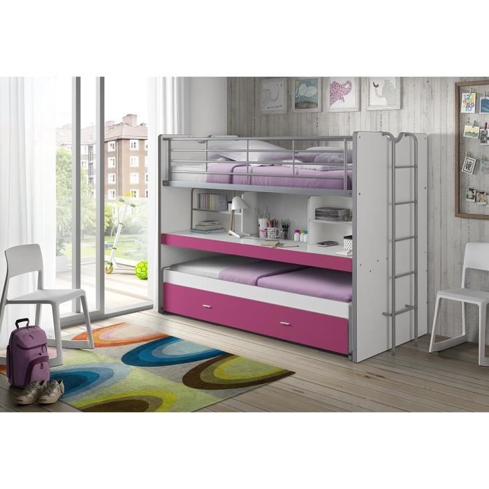 Lit Mezzanine Bonny 80 - Fuchsia