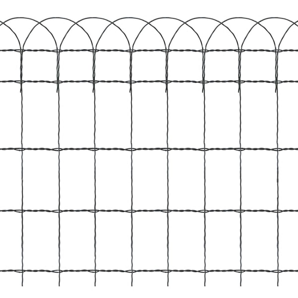 Vidaxl Bordure De Pelouse Fer Enduit De Poudre 25x0,65 M