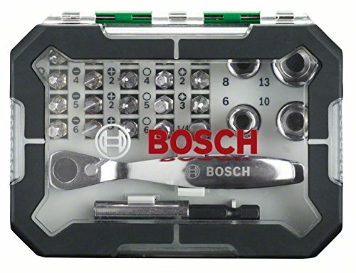 Set Embout De Vissage Bosch Kit 26 pieces Assortiment Dembouts De Vissage Avec Cliquet