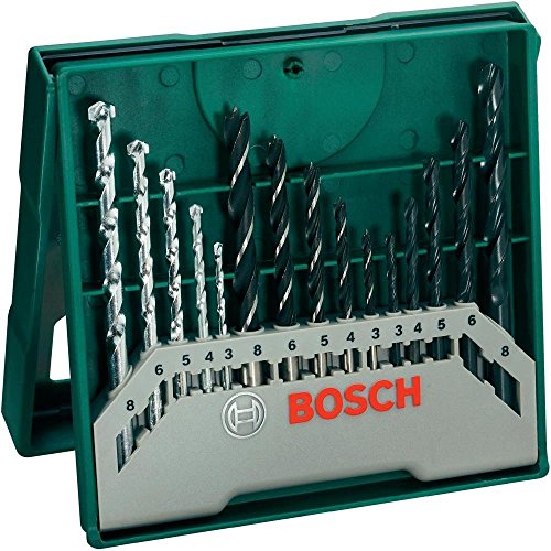 Set Forets A Metaux/a Bois/a Pierre 15 Elements Bosch Mini X-line