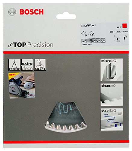 Bosch Lame de scie circulaire Top Precision Best for Wood 165 x 20 x