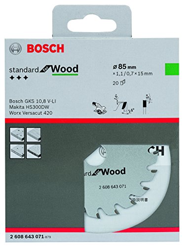 Bosch - Pour scie circulaire Optiline Wood, 85 x 15 x 1,1 mm [2608643071] NEUF