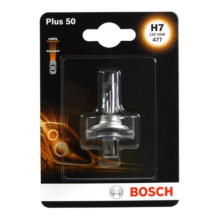 Ampoule Halogene Bosch H7 Plus 50% 12v, 55w, 1 Piece