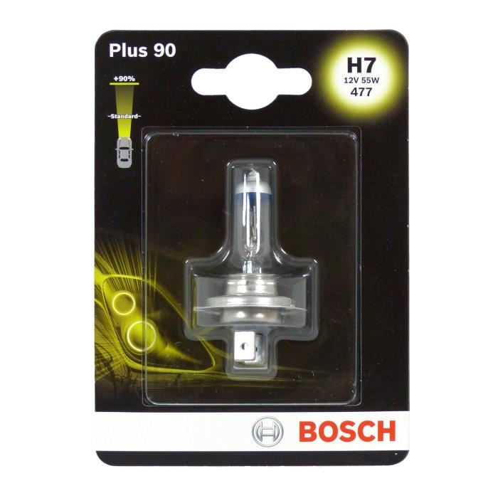 Ampoule Halogene Bosch H7 Plus 90% 12v, 55w, 1 Piece