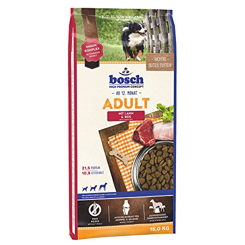 Aliment Pour Animaux - Bosch - Lamb & Rice - 15kg - Chien Adulte - Croquettes Equilibrees