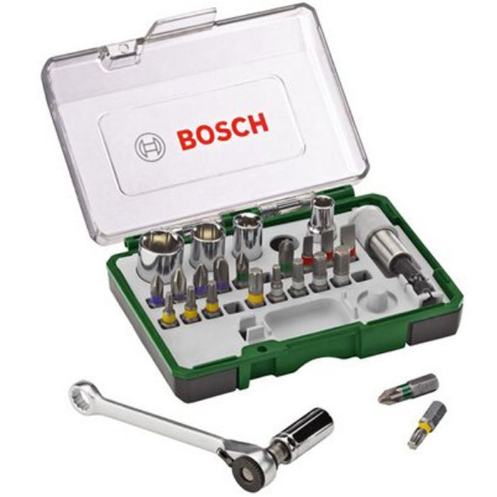 Set Vissage Mixte Bosch Kit 27 Pieces Assortiment Dembouts De Vissage Avec Cliquet