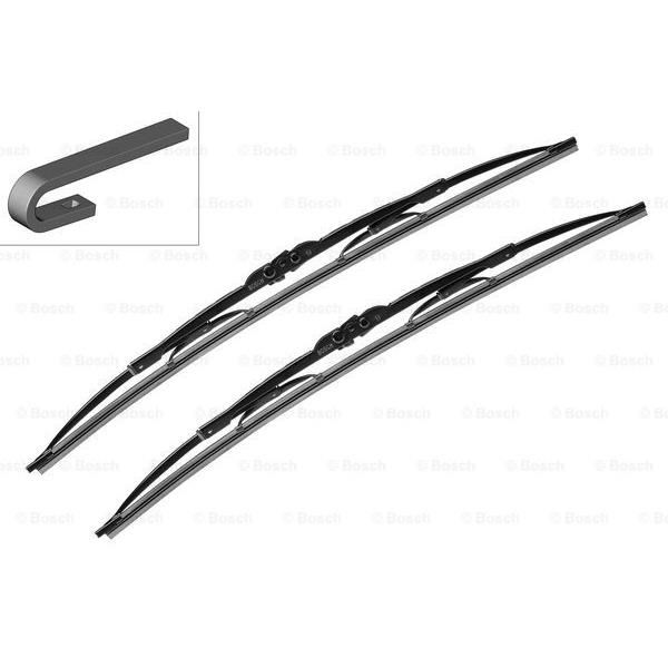 Balai D'essuie-glace Bosch Twin 727, 550/475mm, Avant, 2 Piece