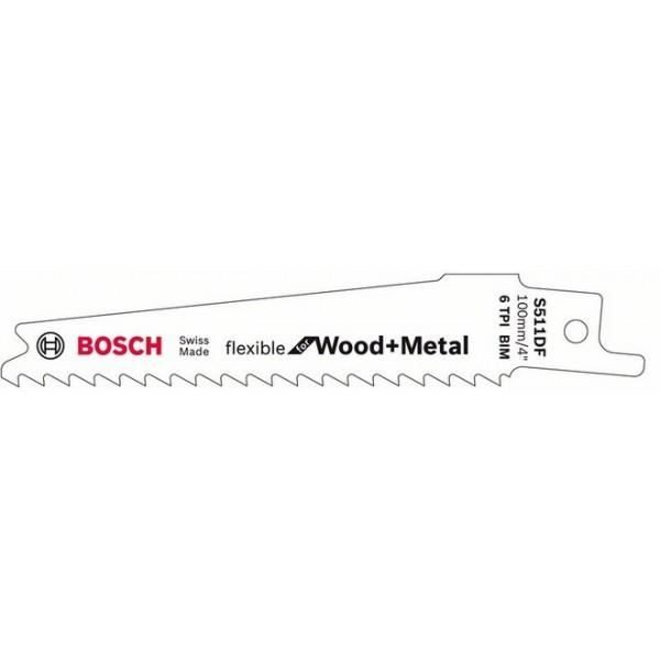 Bosch Lot De 2 Lames De Scie-sabre S 511 Df - 100 X 19 X 0,9 Mm - Longueur Lame 100 Mm - 2 Piece