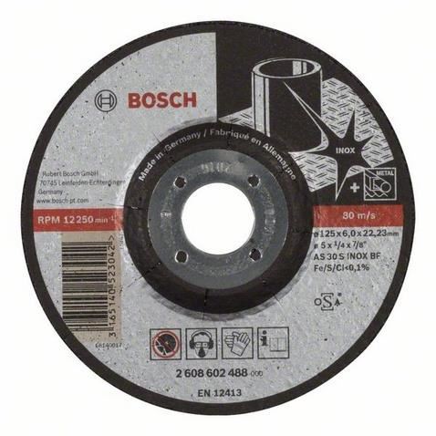 Bosch Meule A Ebarber Pour Inox A Moyeu Deporte 125x6 Mm