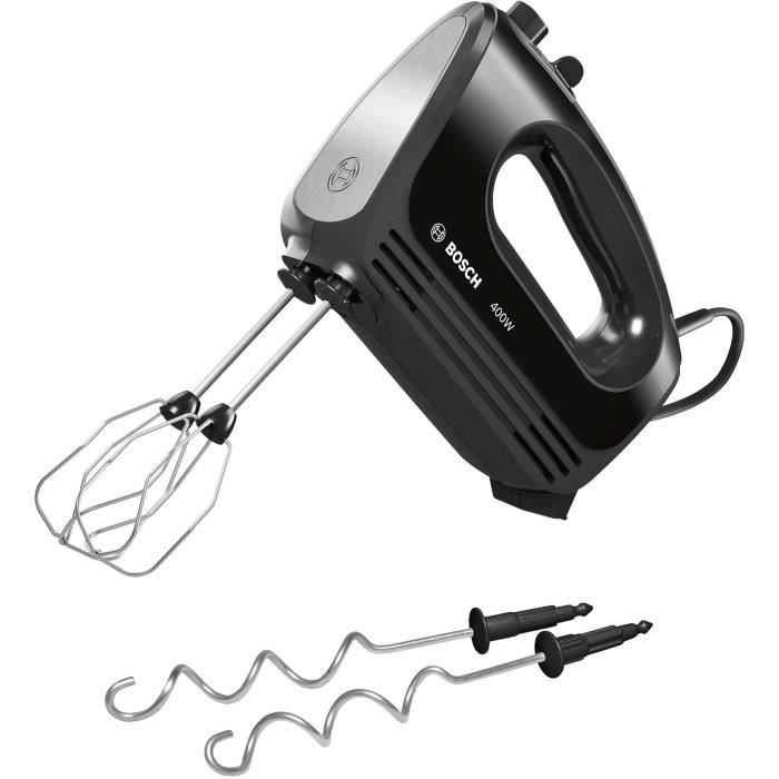 Batteur A Main Bosch Mfq2420b Clevermixx 400w 4 Vitesses Pulse Noirinox