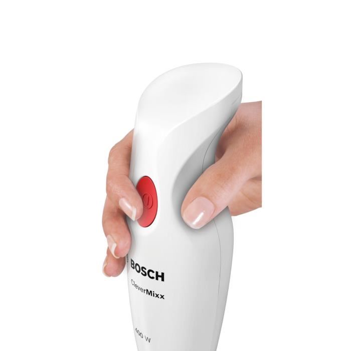 Mixeur Plongeant Bosch Msm14100 Clevermixx - 400w 1 Vitesse Pied Plastique Bol Mixeur Poignee Ergonomique