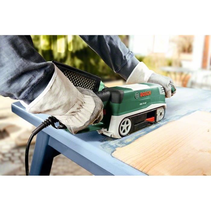Ponceuse A Bande Bosch Pbs 75 Ae Livre Avec 1 Bande Abrasive G 80 Et Coffret Standard