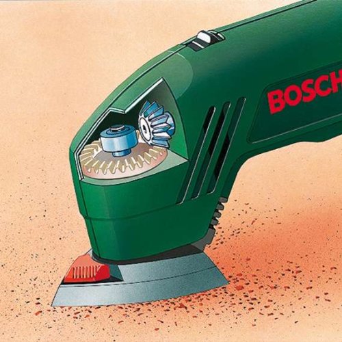 Ponceuse Delta Bosch - Pda 180 E (livree Avec 1 Coffret Et 9 Feuilles Abrasives)