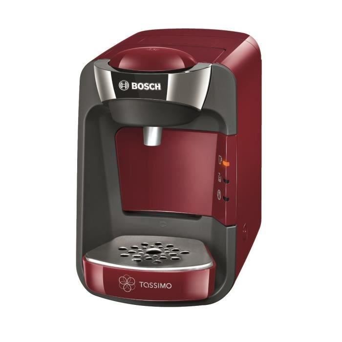 Cafetiere A Dosette Multi Boissons Bosch Tassimo Suny Tas3203 Rouge Vif Capsules 33 Bars 08l 1300w