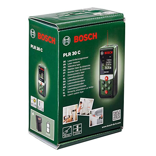 Telemetre Laser Bosch Plr 30 C Livre Avec Housse De Protection Et 2 X 15 V Lr03 Aaa