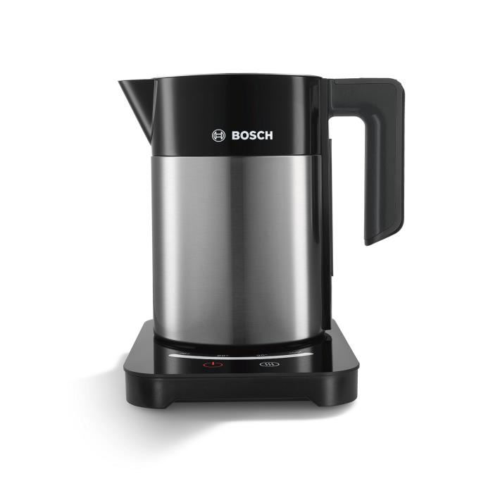 Bouilloire Electrique Programmable Bosch Twk7203 - Noir Et Inox - 17l - Socle 360° - Arret Automatique