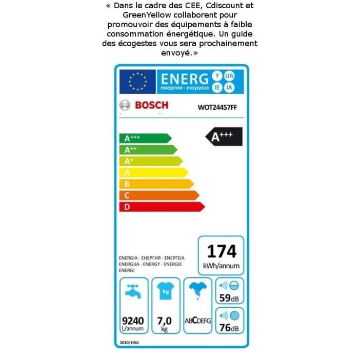 Bosch Wot24257ff Lave Linge Top 7 Kg 1200 Trmn