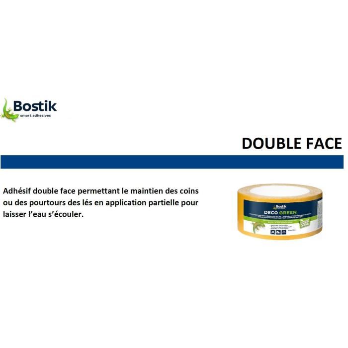 Bostik Bande Double Face Adhesive Pour Gazon Synthetique - Rouleau De 5 Cm X 10 M
