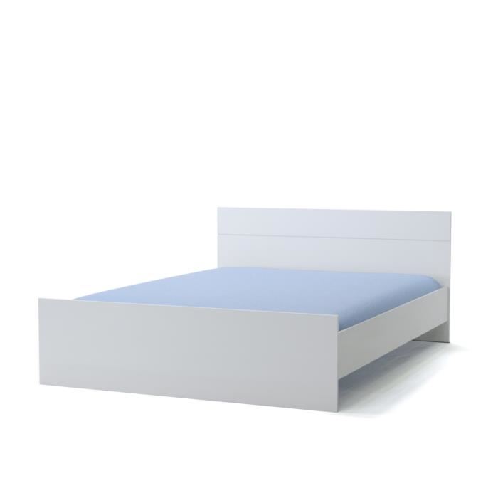 Boston Lit Adulte Contemporain Decor Blanc L 140 X L 190 Cm