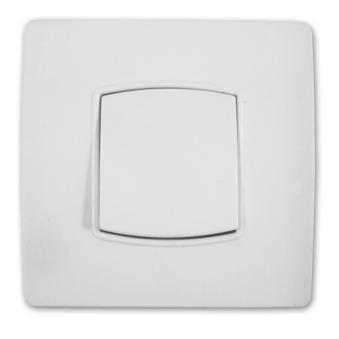 Interrupteur Zenitech Avec Bouton Poussoir Vis + Griffes Diwone - Blanc