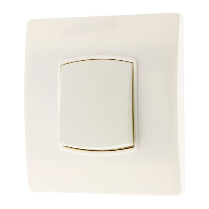 Interrupteur Zenitech Avec Bouton Poussoir Vis + Griffes Diwone - Blanc