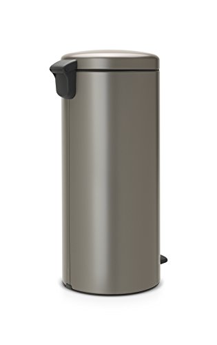 Poubelle de cuisine a pedale BRABANTIA epoxy platinum, 30 l